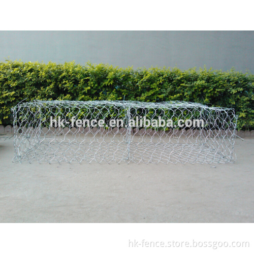 hot-dipped galvanized 2*1*1 m 60*80 mm mesh gabion box